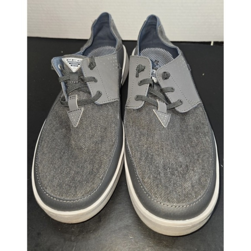 Mens Slip‎ On COLUMBIA PFG SHOES, size 12 gray with white souls